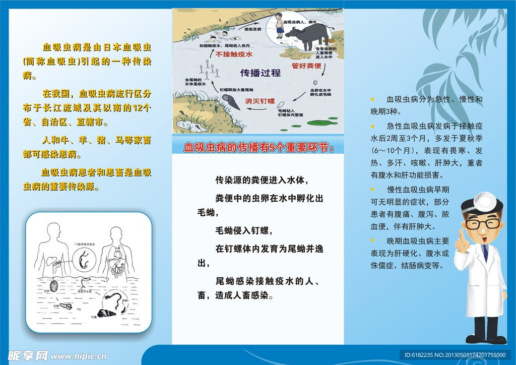 预防血吸虫折页