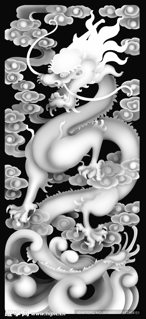 云龙靠背