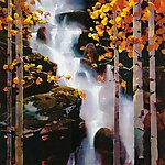 油画 树木山水