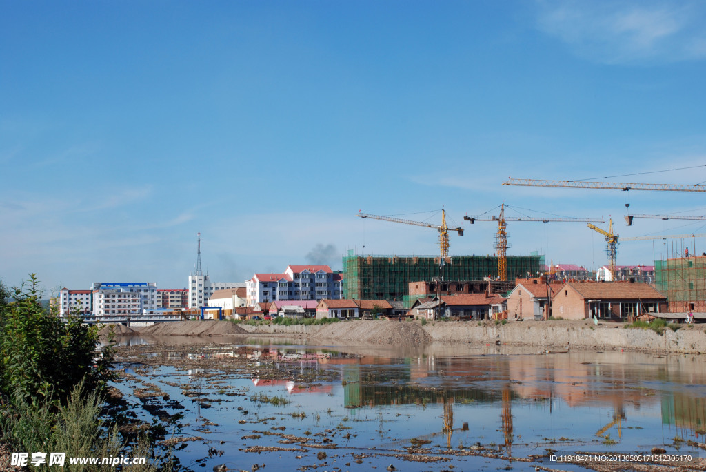 棚户区楼建筑场景