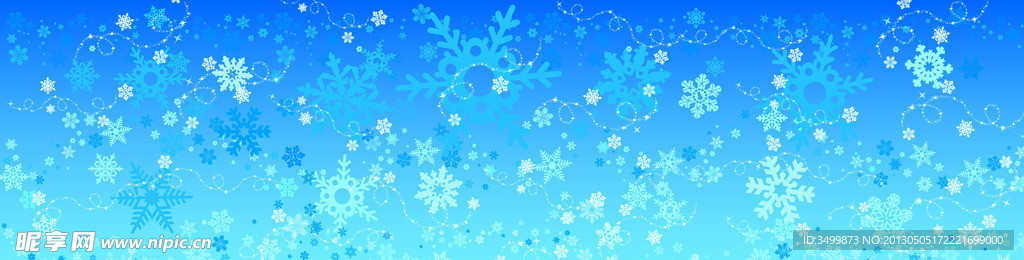 蓝色 雪花 飞舞