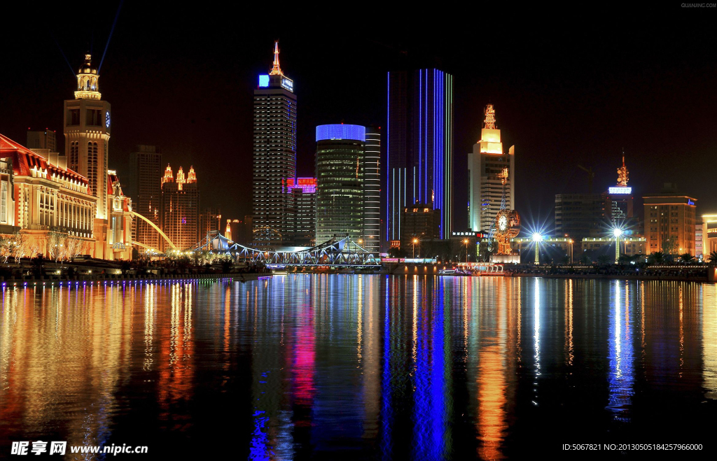 天津海河夜景