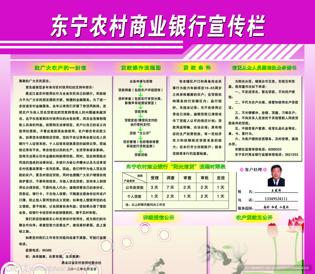 银行银行使用宣传栏