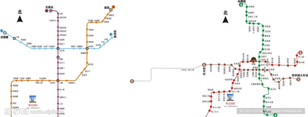 西安地铁线路图