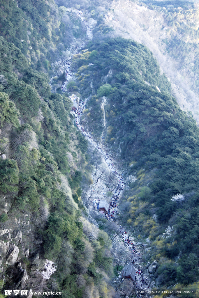 如画的泰山过道风景