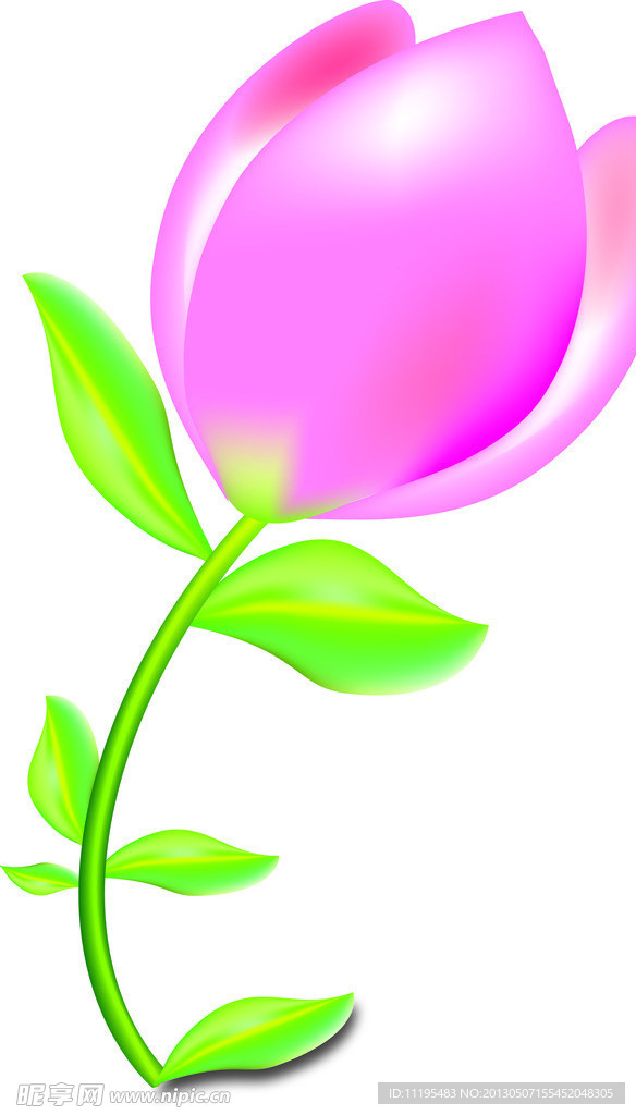 鼠绘矢量花