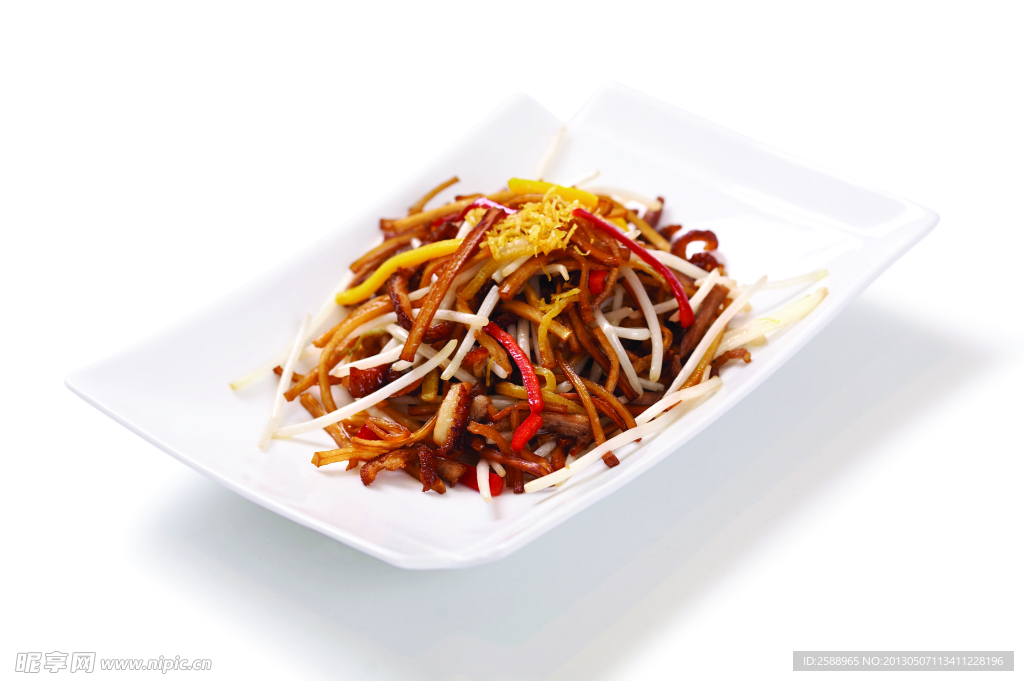 豆芽炒肉丝