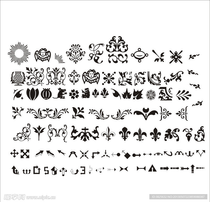 花纹 边框矢量图