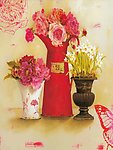油画 插花静物