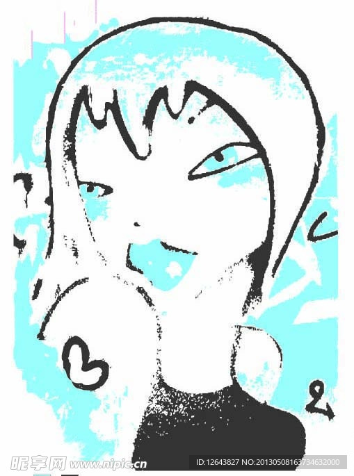 女装t恤图美女