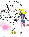 女装t恤图美女