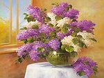 油画 插花花卉