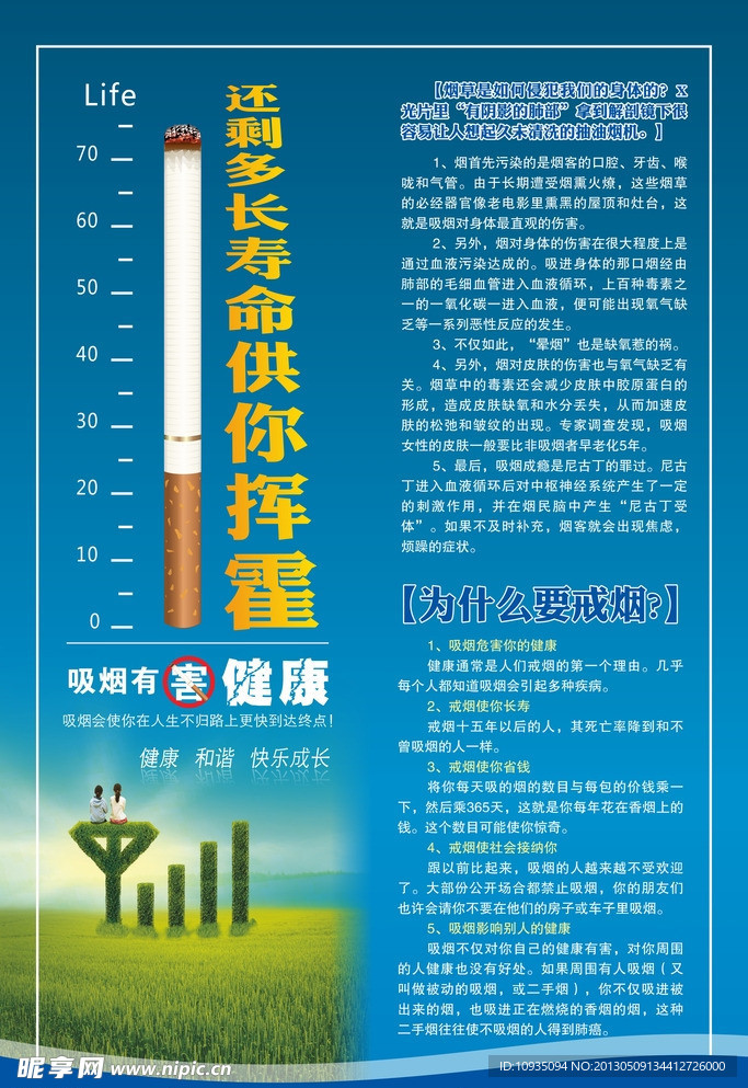 吸烟有害 戒烟 展板