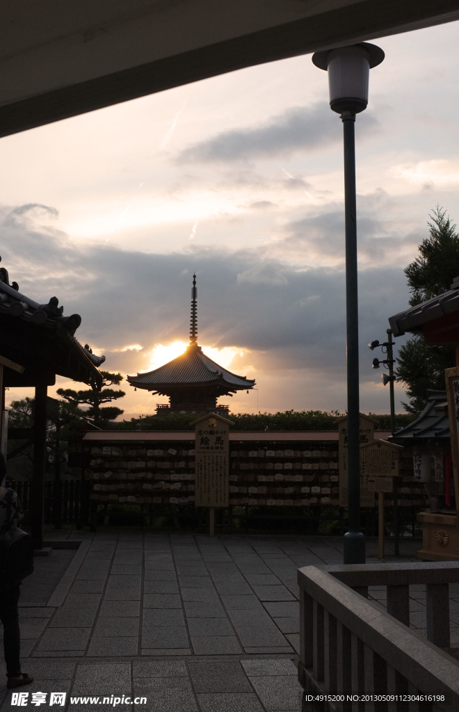 京都清水寺日落