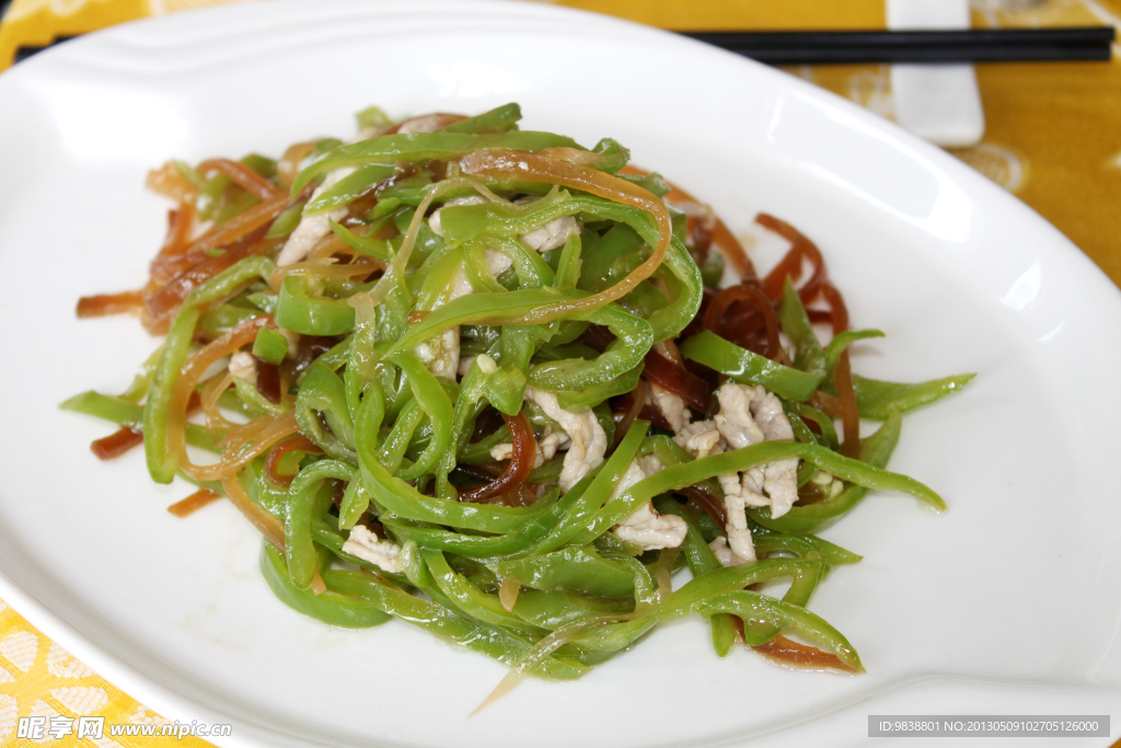 尖椒香芥炒肉丝