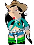 卡通女牛仔