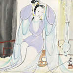 林风眠 靓妆仕女