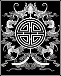 浮雕灰度图 五蝠