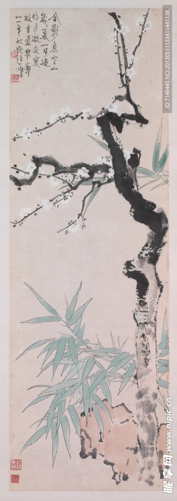 工笔梅竹