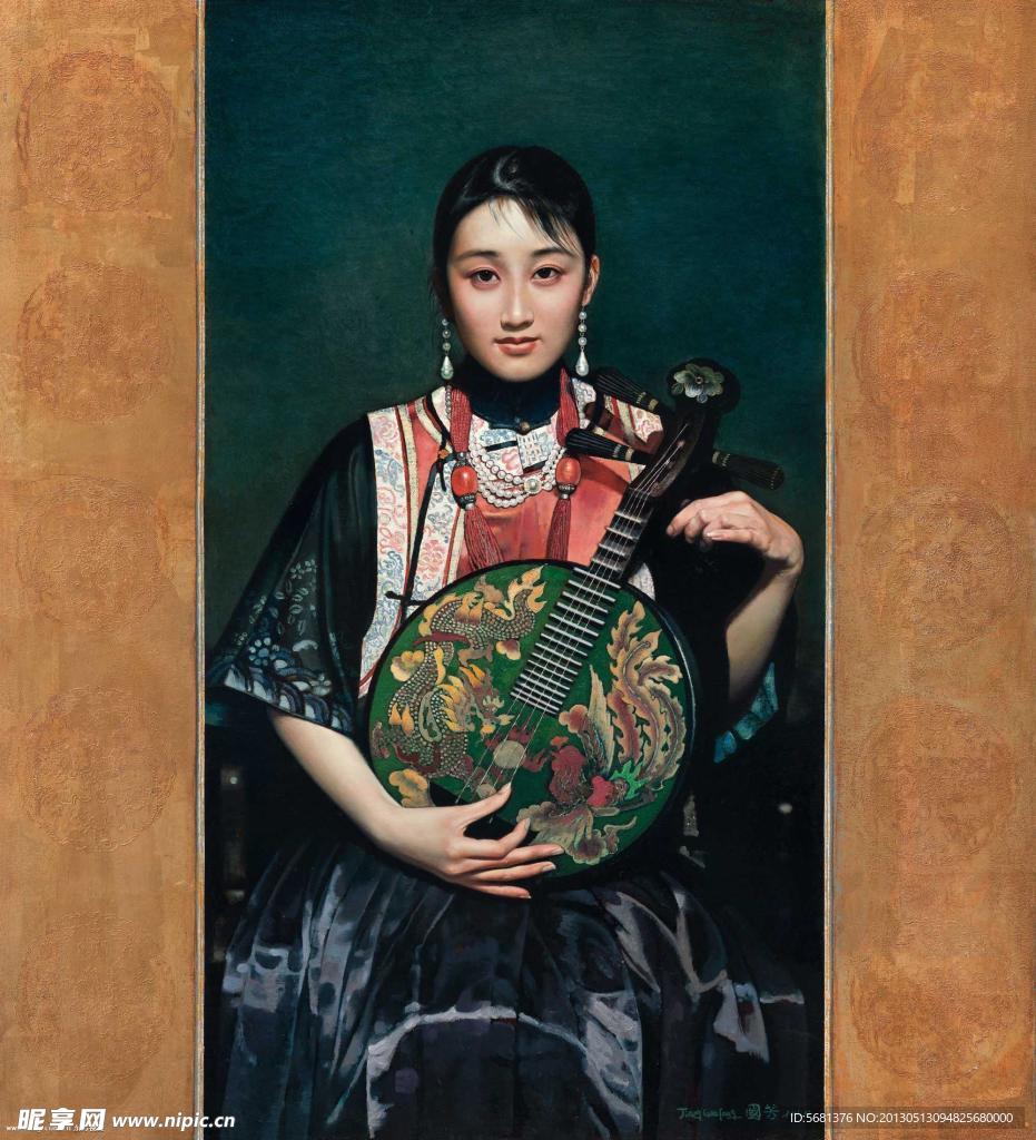 琴声 油画