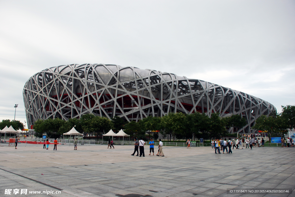 北京市鸟巢建筑风景