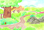 风景卡通画