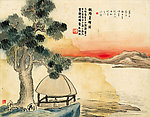 齐白石 山水槐荫莫蝉图
