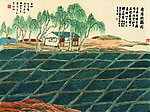齐白石 山水老屋听鹂图