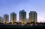 半夜景住宅景观效果图
