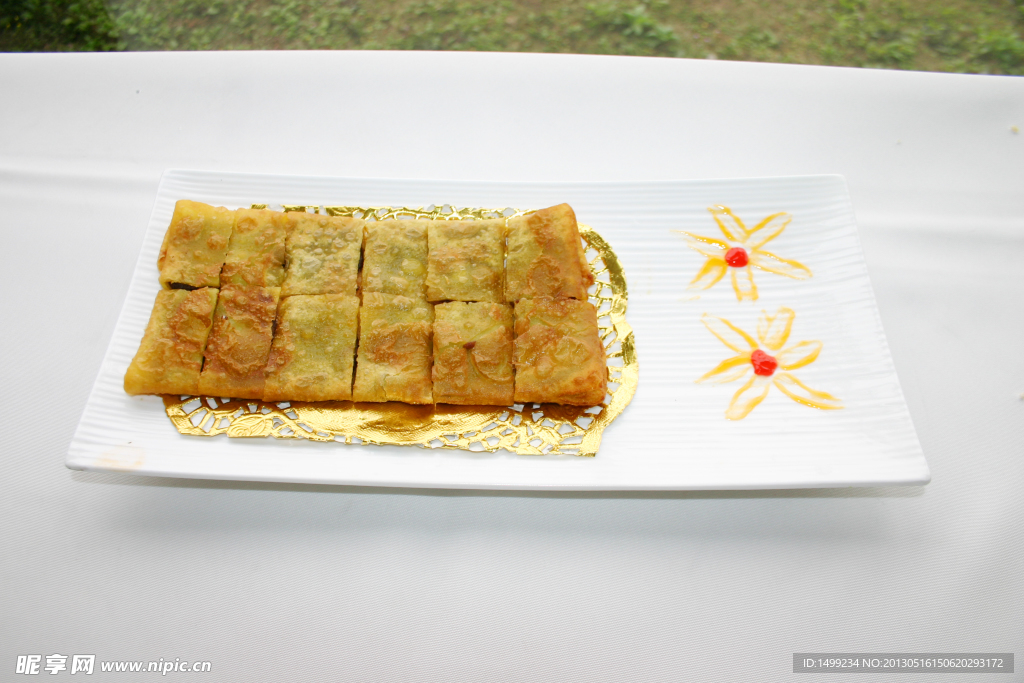 给豆沙窝饼