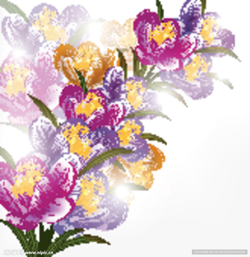 手绘花卉花纹