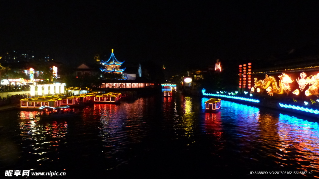 南京夫子庙秦淮夜景