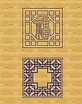 传统矢量花纹框