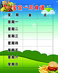 宝宝一周食谱
