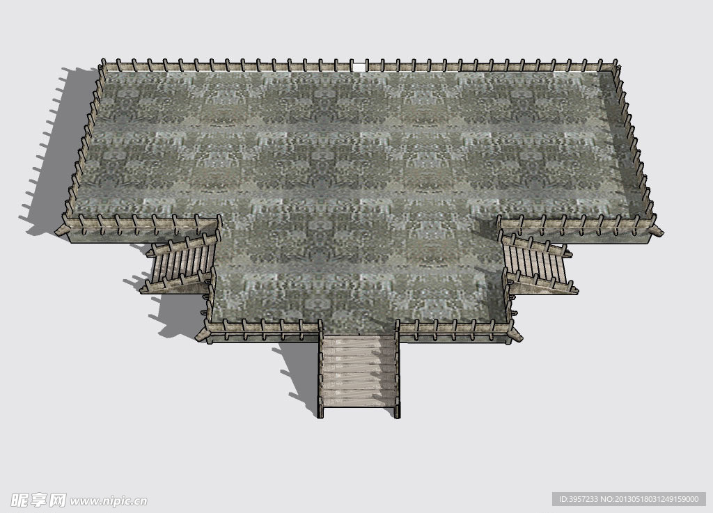 龙头栏杆3D模型