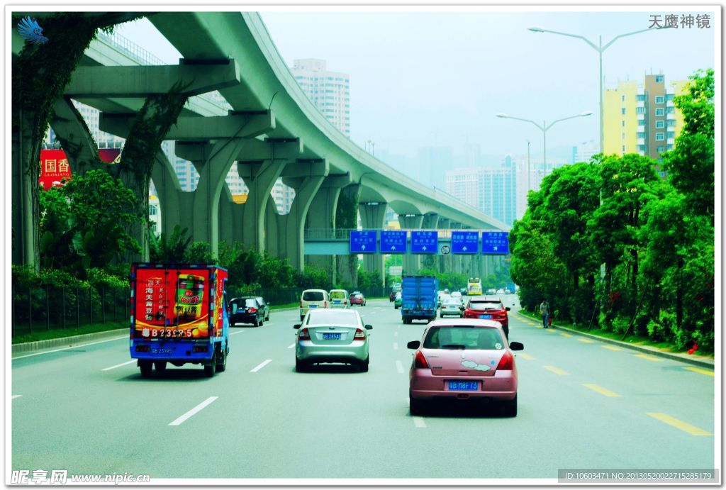 城市交通 沿路风景