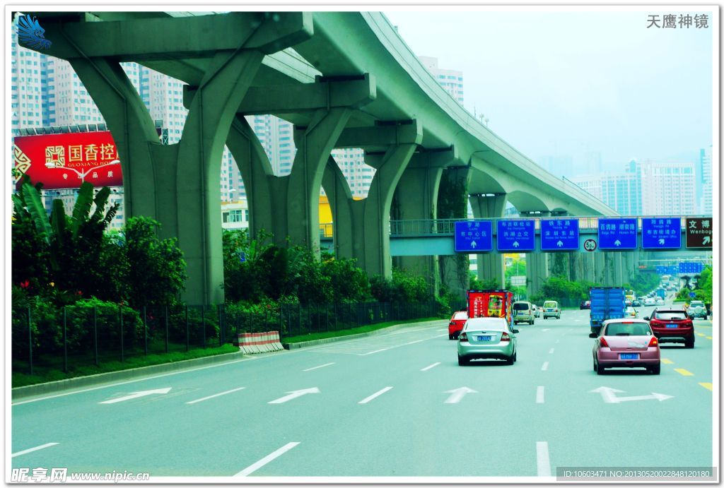 城市交通 沿路风景