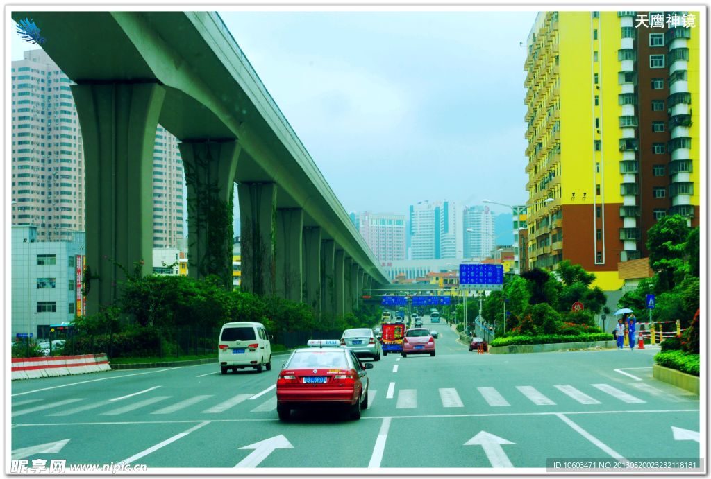 城市交通 沿路风景