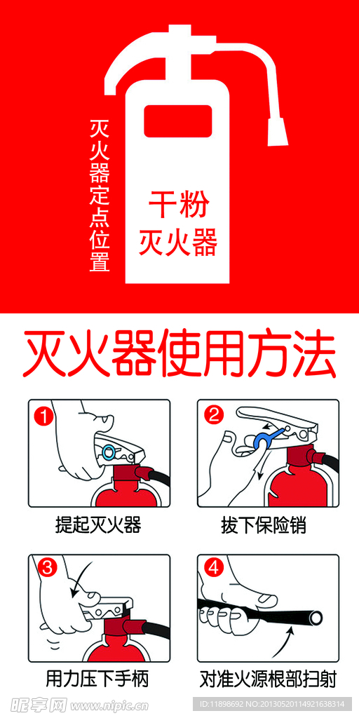 灭火器使用方法