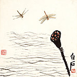 莲蓬蜻蜓图