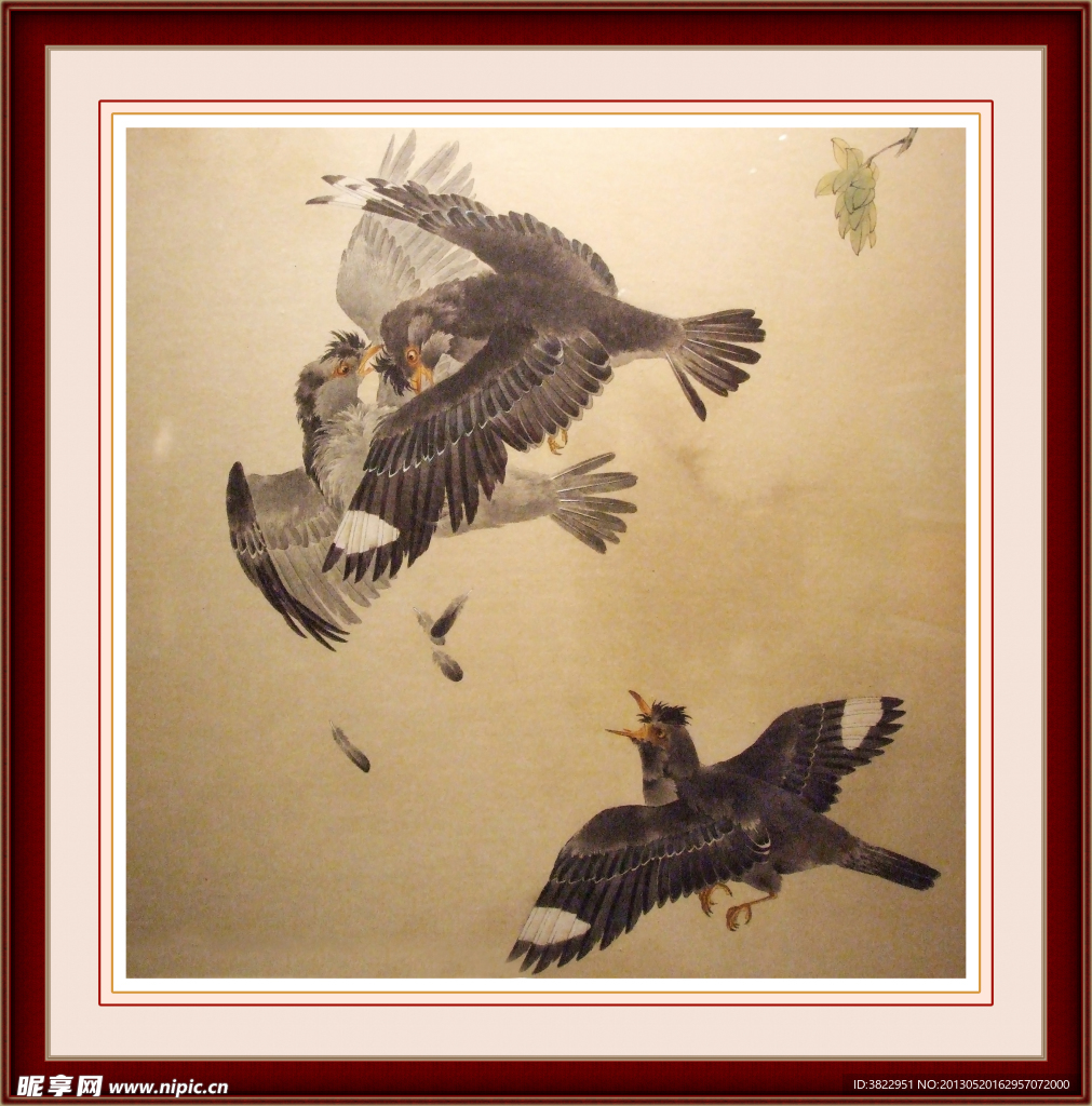 小鸟工笔画