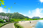 蓝天白云风景