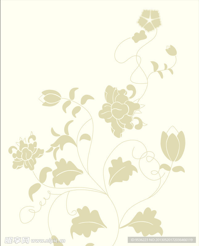 黄色 花纹 线条