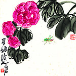 花卉蝈蝈图