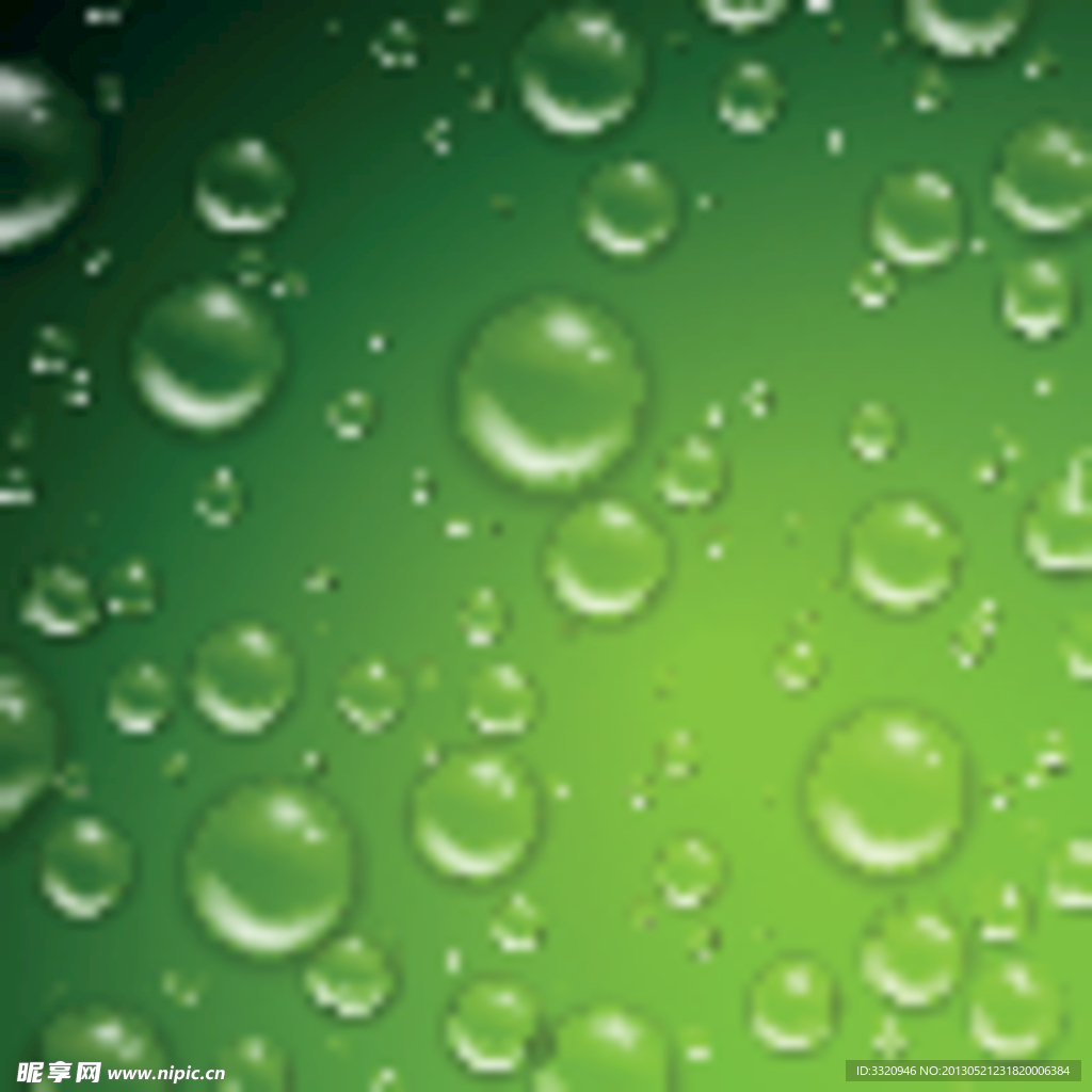 绿色水珠水滴