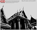 泰国建筑矢量剪影