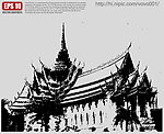 泰国建筑矢量剪影