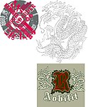 抽象底纹 龙