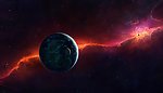 爆发能量背景的宇宙