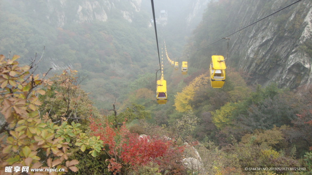 缆车 山林 山间